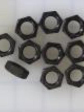 Braun 10 PK / NUT-1/2 -20 HEX JAM- AUT/BLK. KIT