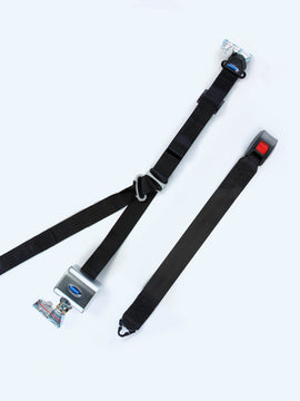 Retractable Shoulder & Lap Belt Combination Mounted for L-Track on Top and Bottom
