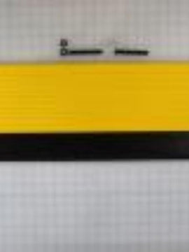 BRAUN ASSEMBLY ROLL STOP WITH RUBBER END 33 INCH ALUMINUM YELLOW KIT SHIPOUT (Pre-NHTSA Lifts & NHTSA NL-2)