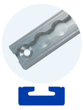 HD Series L Track, Non-Flanged, with Two 3/8" Mounting Holes, 9" Long