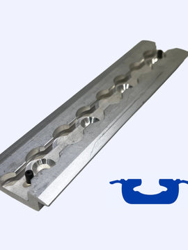 HD Series L Track, Flanged, with Four 1/4" Countersunk Mounting Holes, 8" Long
