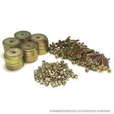 L Track Installation Hardware Kit: 1/4" Bolt, Washer & Lock Nut, 100 pcs. ea.