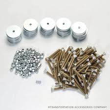 L Track Installation Hardware Kit, 5/16" Bolt, Washer & Lock Nut, 100 pcs. ea
