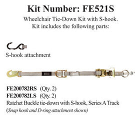 Sure-Lok Tie Down Ratchet Kit with S-Hooks 4 Ratchet Buckle (Series A)